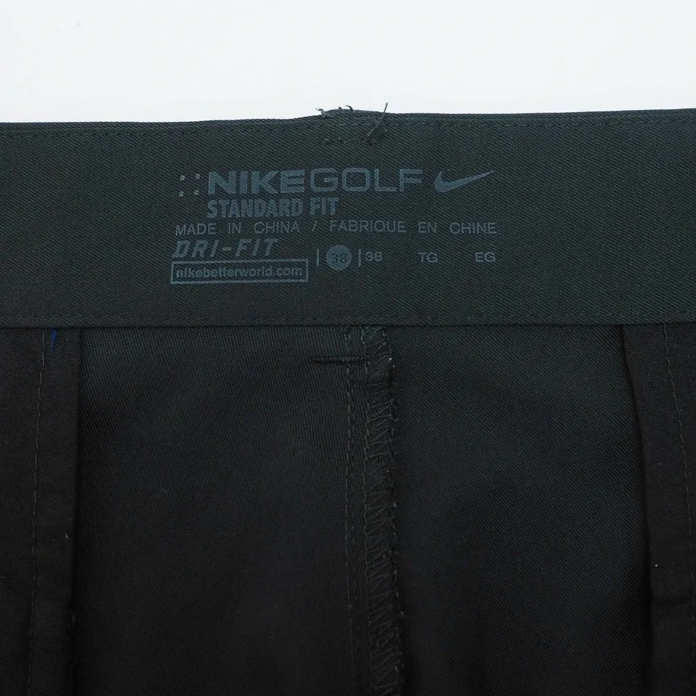Nike Golf Cargo Shorts Mens 38 Black Dri-Fit Flat Casual Performance Tech Blend